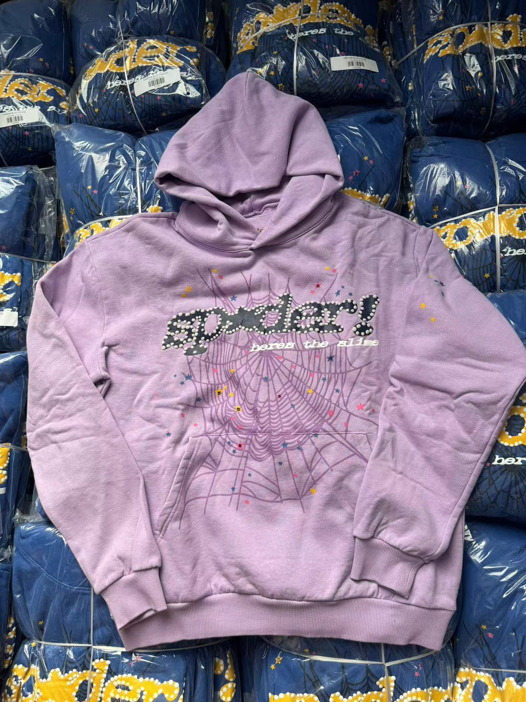 PURPLE 1:1 (PASSING) SP5DER HOODIE