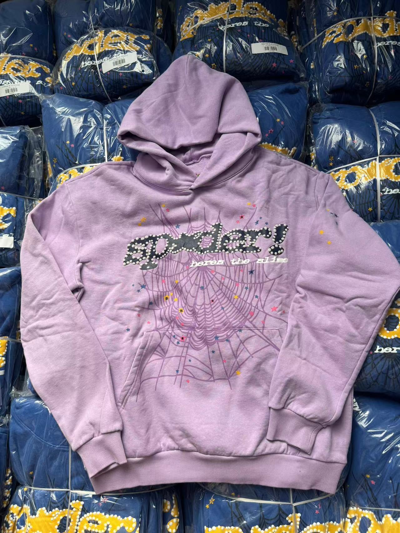 PURPLE 1:1 (PASSING) SP5DER HOODIE