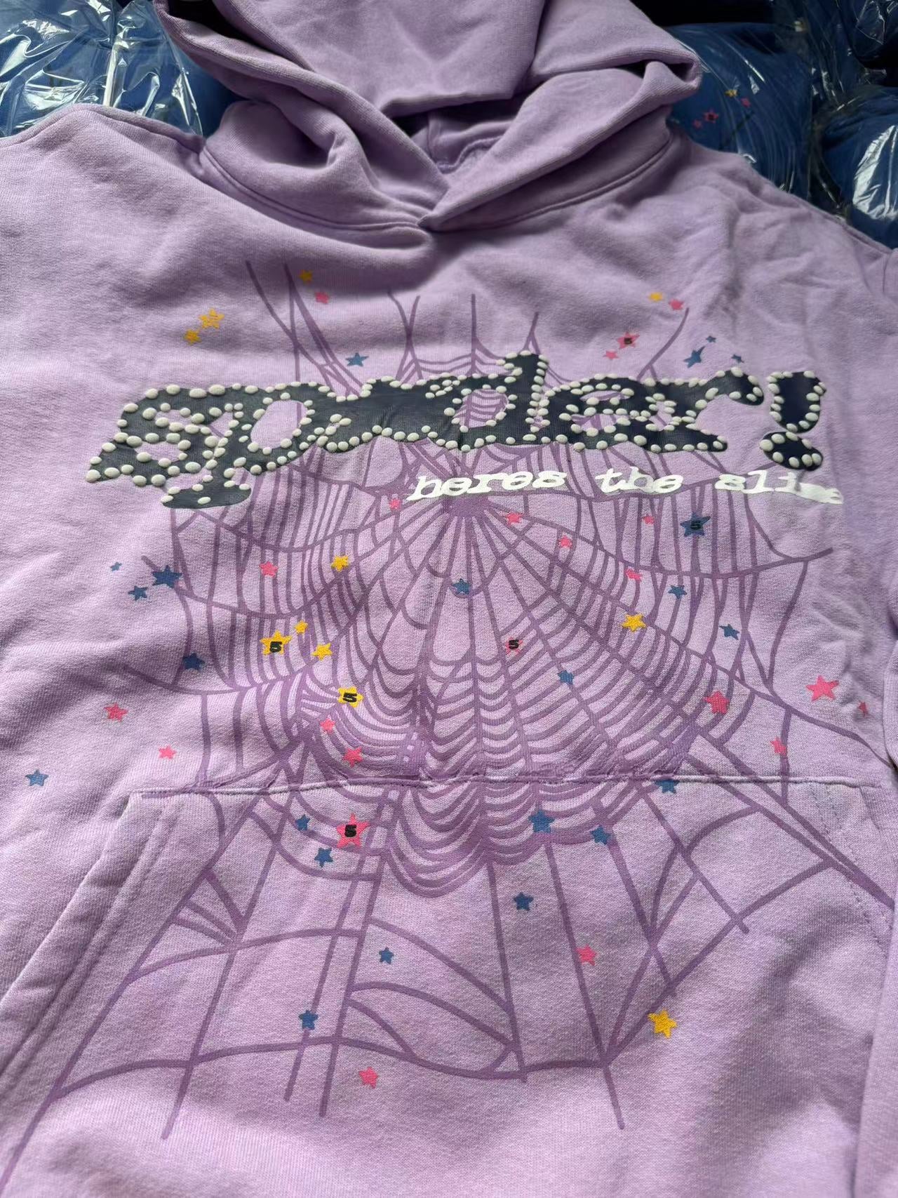 PURPLE 1:1 (PASSING) SP5DER HOODIE